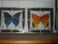 fjärilar/antikglas